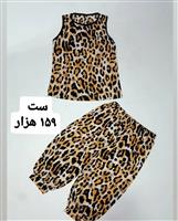 ست تاپ شلوارک پلنگی